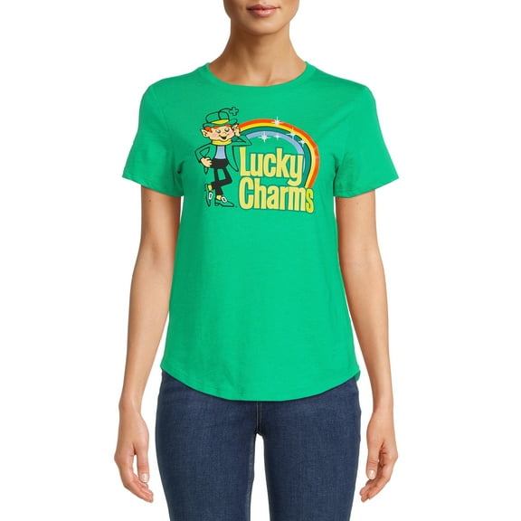Lucky Charms Juniors Rainbow Short Sleeve T-Shirt