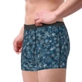 thumbnail image 2 of Yiaed Blue and White Gradient Snowflake Print Men's Soft Cotton Boxer Shorts Breathable Boxers Underwear Moisture-Wicking Underwear Stretch Boxer Briefs for Man-X-Large, 2 of 5