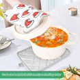 thumbnail image 3 of Yayeee Pot Holders Kitchen Heat Resistant with Pocket 7"x9.8" Cotton Oven Cooking Hot Pads, Santa Hats Pattern, 3 of 7