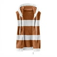 thumbnail image 4 of Lovskoo 2024 Womens Fuzzy Fleece Vest Cozy Sleeveless Winter Warm Vests with Pocket Zip Up Hooded Waistcoat Outerwear Brown, 4 of 6