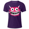 thumbnail image 4 of Blusas y camisas de manga corta con cuello redondo para hombre, blusas casuales de verano a la moda con cuello redondo y estampado para hombre., 4 of 4