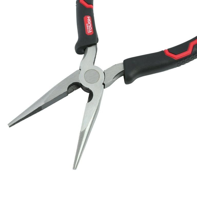 Hyper Tough 8-inch Long Nose Pliers with Ergonomic Comfort