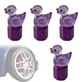 thumbnail image 2 of 4 Pack Cute Duck Glow in The Dark Tire Valve Caps Auto Tire Valve Stem Caps Decorative Tire Valve Caps for Cars Motorcycles and Bicycles (Purple Pink), 2 of 11
