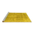 thumbnail image 2 of Ahgly Company Machine Washable Indoor Rectangle Abstract Yellow Modern Area Rugs, 4' x 6', 2 of 4