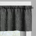 thumbnail image 3 of Ambesonne Dark Grey Valance Pack of 2, Antique Damask 3D, 54"X18", Charcoal Grey Dimgrey, 3 of 5