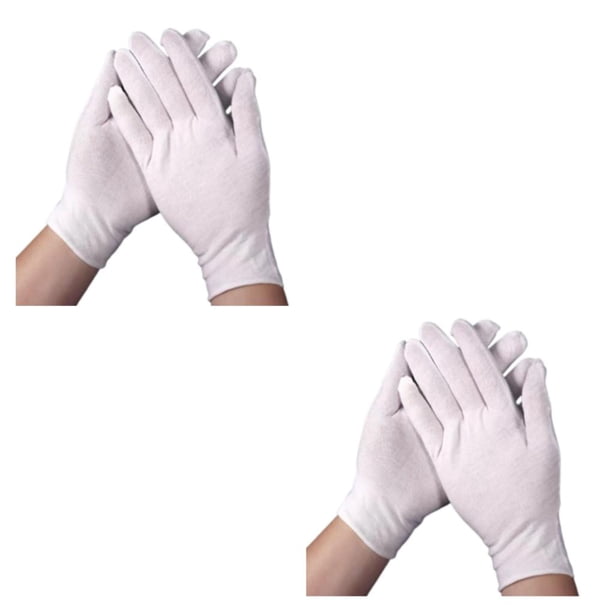 Sonducket 12 pares de guantes de algodón blanco para mujer, manopla de trabajo, guante hidratante , Protector de manos, hogar, cocina, Type2 NO2