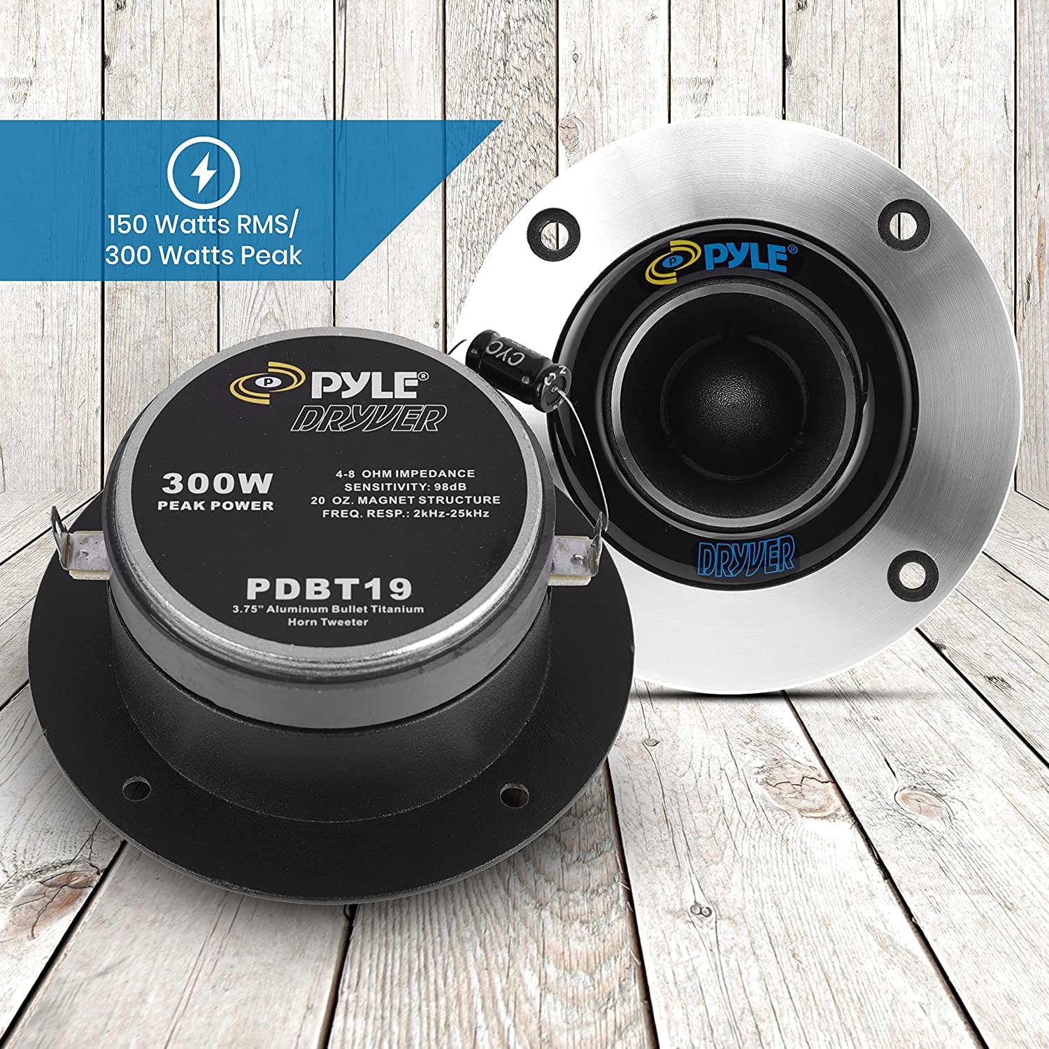 PYLE-PRO 1”Car Audio Speaker Tweeter -300 Watt High Power