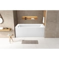 thumbnail image 2 of Aqua Eden VTAP6032L22 60-Inch Acrylic Rectangular 3-Wall Alcove Tub, Left Hand Drain Hole in Glossy White, 2 of 9