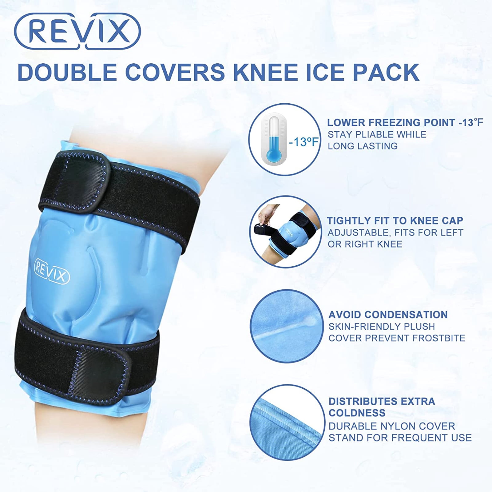 REVIX Knee Ice Pack for Knee Replacement Surgery Arthritis, Meniscus Tear