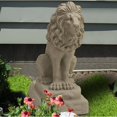 thumbnail image 4 of EMSCO Guardian Lion Statue – Natural Stone Appearance – Made of Plastic Resin – Lightweight – 28” Height, 4 of 4