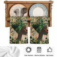 thumbnail image 5 of Sage Green Black Women Kitchen Towels Set of 1, Spring Eucalyptus Brown Wooden Absorbent Dish Towels for Kitchen, Microfiber Hand Towel, Quick Drying Tea Towel for Cleaning Decorative Dishcloths, 5 of 7