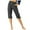 Dark Gray, variant on SwiftWear Women's Cotton-Linen Capris High Waist w/Gold Button & Pockets | Loose Fit Lounge & Casual Wear Essential​ S-3XL