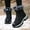 Black, variant on Women Mid Calf Snow Boots Faux Fur Lined Lace Up Non Slip Lug Sole Outdoor Warm Winter Fashion Booties Black 7.5