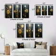 thumbnail image 4 of Designart "Retro Geometry of Atlantis' Ancient Wisdom VI" Modern Geometric Framed Wall Art Set Of 3 - Gold Abstract Frame Gallery Set For Office Decor, 4 of 7