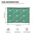 thumbnail image 3 of Zufioo Duck Mallard Flying Pose Print DuPont Paper Portable Toiletry Bag, 8.9x6.5 inch Zippered Hand-held Paper Cosmetic Bag Storage Tool Kit, 3 of 7