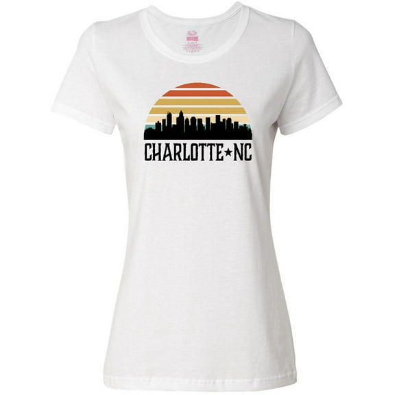Inktastic Charlotte North Carolina Skyline Women's T-Shirt