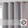 thumbnail image 2 of THD Lawrence 100% Blackout Thermal Grommet Window Curtain Panels for Bedroom and Living Room - Total Privacy and Energy Efficiency - Set of 2, 2 of 7