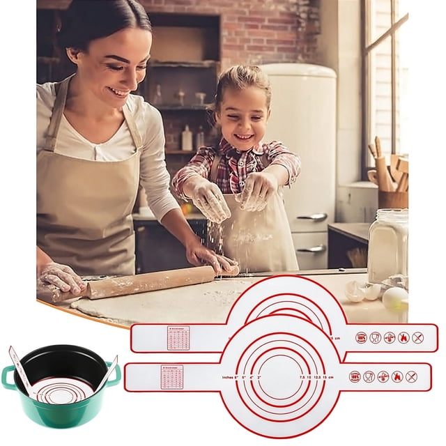 Heliisoer Silicone Bread Sling Non Stick 2 PCS Easy Clean Reusable Silicone Bread Baking Mat With Long Handles Easy To Transfer Sourdough Bread