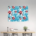 thumbnail image 2 of Hawaiian Style Blue Leaves Tapestry for Bedroom - Tapestry Wall Hanging Wall Tapestry for Dorm Wall Decor Home Decoration , Aesthetic Funny Tapestry 29 x 37in, 2 of 5