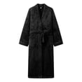 thumbnail image 4 of Cekizud Bathrobe for Women Thick Fleece Water Absorbent Wrap Belt Long Sleeve Robe, 4 of 7