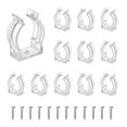 thumbnail image 1 of Soporte de Clips Uxcell para Luz de Tubo Fluorescente, Abrazaderas de Plástico para Tubos LED con Tornillos para Lámpara de Techo, Clara T6, 1 of 6