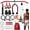 Red, variant on SERTT Home Gym Pulley System, Tricep Workout Pulley System for LAT Pulldown, Biceps Curl, Triceps, Shoulders, Back, Forearm Workout, Weight Cable Pulley System for Squat Rack, Garage