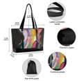 thumbnail image 2 of FORMRS Canvas Laptop Tote Bag for Women with 15.6" Computer Compartments Shoulder Handbag, Colorful Black, 2 of 7