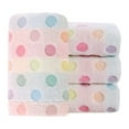 100 Cotton Hand Towels Colorful Polka Dot Pattern Soft Absorbent Towel