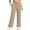 Khaki, variant on Women's UPF 50+ Sun Protection Pants Drawstring Waist Straight Leg Split Hem Trousers with Side Pockets