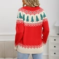 thumbnail image 5 of BOOMNY Christmas Womens Sweater Long Sleeve Sweaters for Women Xmas Tree Embroidery Crewneck Warm Knit Pullover Trendy Tops 2025 Fall Winter Knitwear, 5 of 8