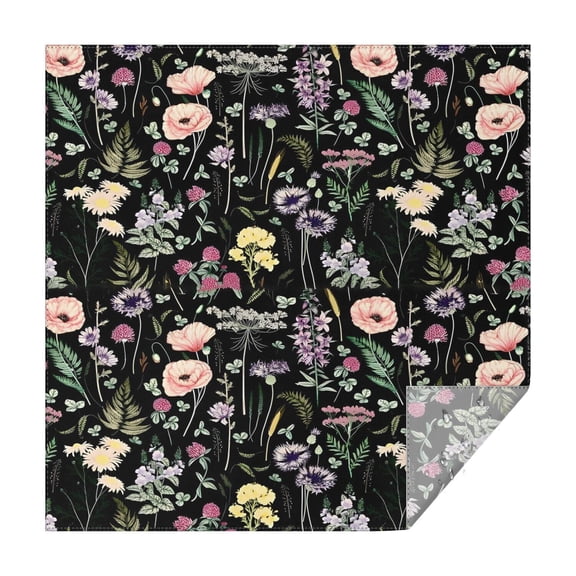 Pioneer Flower Floral Print Pattern Square Tablecloth,Waterproof Square Table Cover,Wipeable Spillproof Washable Table Cover for Home Kitchen Party Decor 42"X42"(107x107cm)