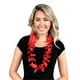 thumbnail image 1 of Collar con forma de flor hawaiana satinada con destellos en rojo, 1 of 4