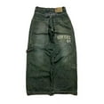thumbnail image 3 of Pantalones vaqueros holgados Vintage de hip-hop americano para mujer, pantalones Harajuku de cintura alta Y2K de pierna ancha, pantalones góticos de calle, novedad de 2024, 3 of 5