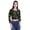 Black4, variant on Round Neck Long Sleeve Crop Top Workout Elastic Waist Women Blouses