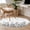 White Light Gray, variant on Round Area Rug 3 Ft, Spring Emerald Green Eucalyptus Washable Non-Slip Circle Carpet for Living Room/Bedroom, Botanical Leaf Country Low-Profile Small Floor Mats Collection Rugs for Indoor