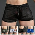 thumbnail image 4 of Men Casual Gym Fitness Training Shorts Sexy Mesh Breathable Sports Beach Trunks, 4 of 7