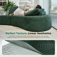 thumbnail image 4 of Patbrela 98" Modern Art Sofa Oversized Curved Couch, 38 Inch Extra Deep Seating Upholstered Sofa for Living Room, Office & Apartment, Linen Upholstery, No Assembly, Green, 4 of 8
