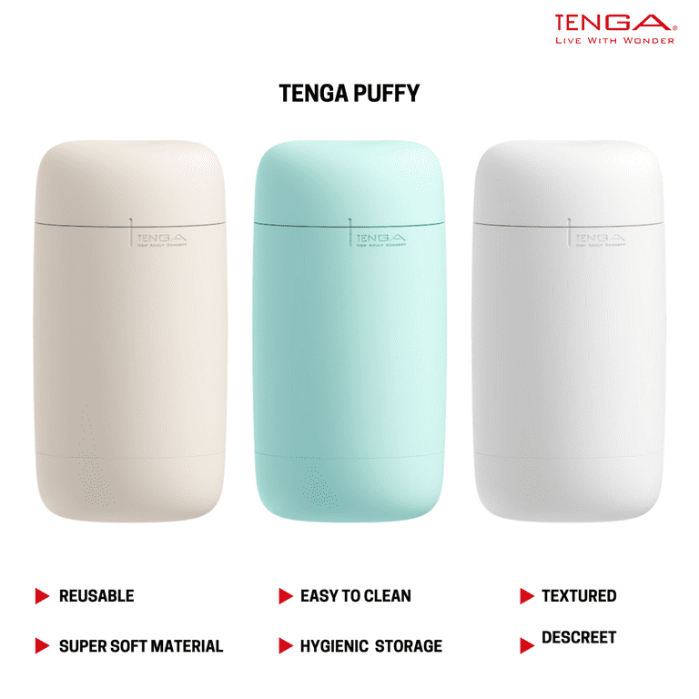 TENGA PUFFY Sugar White Reusable Stroker Super-Soft Tactile
