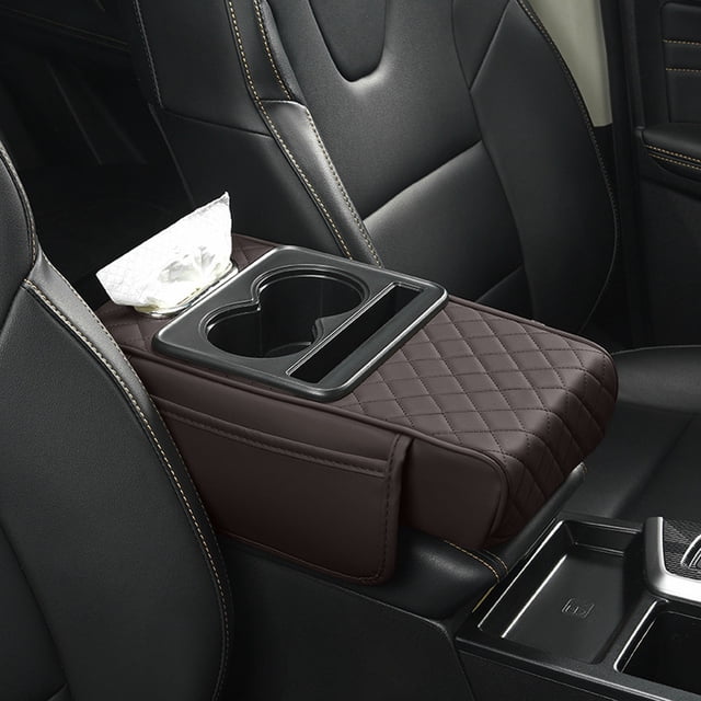 Car Center Console Cover with Integrated Storage Compartments and Convenient Accessory Slots for Enhanced Vehicle Organization