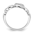 thumbnail image 2 of White Sterling Silver Ring Band Themed Cubic Zirconia CZ Clear, 2 of 3