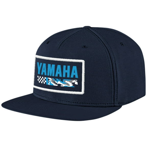 Licensed Racing Flat Bill Snapback Hat Camo Blue