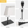 thumbnail image 2 of 2 Pcs Lampe de Table Élégante pour Toute Pièce Lin Élégant Métal Blanc, 2 of 7