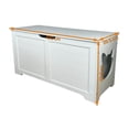 thumbnail image 6 of YIYADO 39.4" Top Opening Cat Litter Box Enclosure, White Hidden Litter Box Cabinet, Dog Proof Cat Washroom, MDF Heavy-Duty Side Table with 150LBS Max Load for Large Indoor Cats, 6 of 6