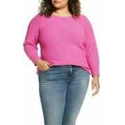 Caslon Boucle Knit Bateau Neck Sweater Pink Rosebud 1X NEW