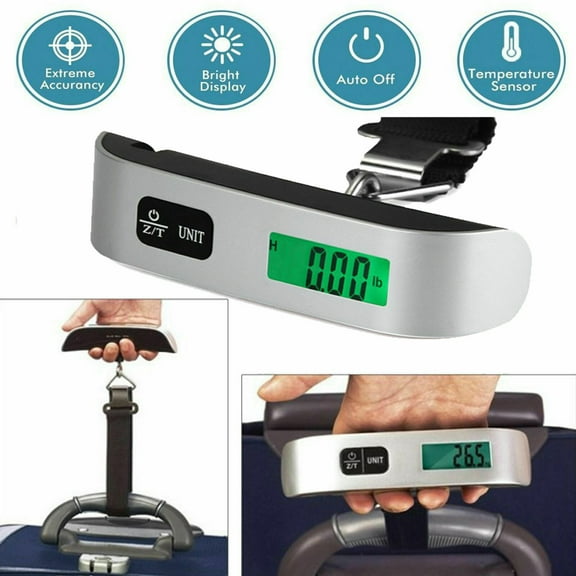 CableVantage 50kg/10g Portable Travel LCD Digital Hanging Luggage Scale Electronic Weight