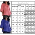 thumbnail image 2 of T-shirt Ample d'Été pour Femme à Manches 3/4, Tunique Décontractée à Col Rond, Haut Uni, Grande Taille, 2 of 2