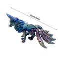thumbnail image 2 of 3D Printed Articulated Nine-Tailed Fox Figurine Mythical Kitsune Sculpture, Multi-Color Gradient Desktop Ornament with Flexible Tail Design, 2 of 3