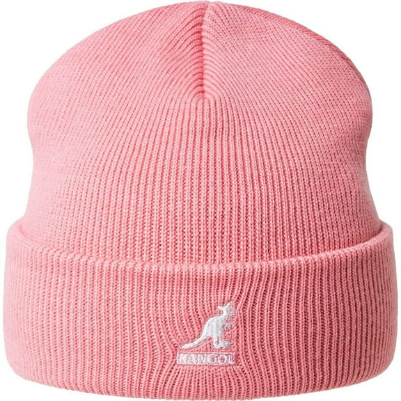 Acrylic Cuff Pull On Beanie Hat - Pepto
