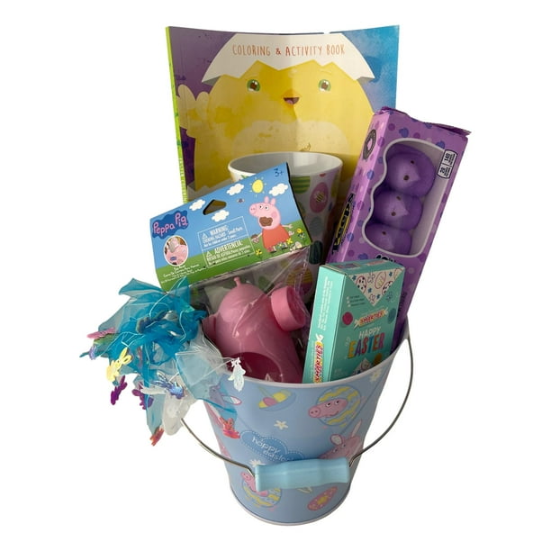 Little Girl Premade Girls Peppa Easter Basket Activities, Candy, Peeps