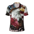 thumbnail image 2 of Daiia Eagle With Hat And Roses Pattern Men’s Polo Shirts,Solid Deck Shirt,Classic Fit, Breathable Cotton Polo for Casual and Sport Wear-X-Large, 2 of 7